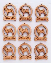 Finnish Spitz Mini Ornaments Box of 9