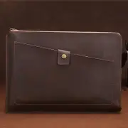 Premium Leather Business Laptop / Tablet Zipper Bag - Universal Fit