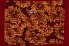 Vintage Peek a Boo Stingray Background Material Mola