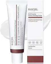 [RAVIEL] Red Ginseng Retinol Firming Face Cream 50ml – Anti-Aging Moisturiser, Collagen Boost, Wrinkle Care, Skin Tightening, Hydrating, Brightening, Korean Skincare for Women (1.7 fl oz)