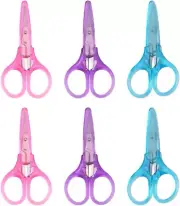6 Pcs Stainless Steel Paper Scissors Straight Tip Scissors Craft Embroidery Scis