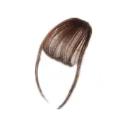 Women's Synthetic Air Bangs Thin Invisible Clip In Hair Bangs Extensions Straight Neat Fringes Fake Bangs