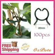 20mm Plastic Garden Plant Clip Rings x 100pcs Great for Beans, Tomato, Cucumbers