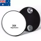 30x Magnifying Make Up Eyebrow Mirror With Suction Cups Travel AU