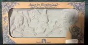 RARE Stone Mold Plaque Alice In Wonderland Teaparty Wall Whimsey Vintage HTF