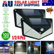 100 LED Solar Power Lights Outdoor PIR Motion Sensor Garden Wall Lamp WaterproGV