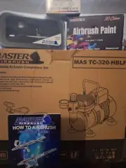 ProMaster Airbrush Set- With Added ProMaster G223 GUN AND 20 COLOR PAINT SET!