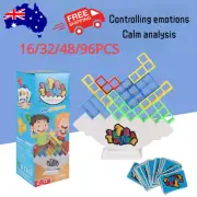96Pcs Tetra Tower Balance Stacking Blocks Game Team Toys Gifts for Kids & Adults