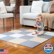 MioTetto Foam Floor Tiles for Kids - Non-Toxic Comfortable Baby Play Mat and
