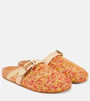 [Clergerie] Clergerie Quinta raffia mules AU 4 multicoloured