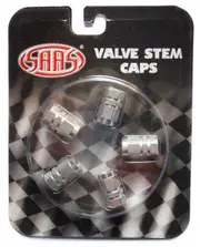 SAAS Set 5 Anodised Aluminium Valve Stem Caps