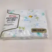 Vintage Morgan Jones Luxury Muslin Full Double Fitted Sheet No Iron Flowers