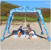6X6 Easy up Cabana – Sun Shelter with Privacy Wall, Canopy with Umbrella Table T