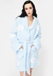 [Aegean Apparel] Happy Cloud Applique Short Robe