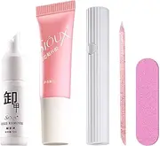 Oshhni Nail Glue Remover Kit Nails Glue Gel Kit Beauty Super Strong Professional Quick Dry Nail Glue with Remover for Press on Nails