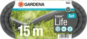 Gardena Textile Hose Liano Life 13 Mm (½) 15M Set with Nozzle