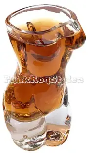 SET 2 Female Torso Shot Glass Detailed Full Woman Body Whiskey Shot Glass 1.5oz