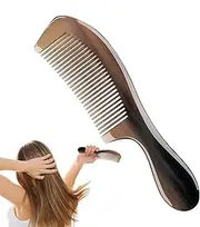 Tuxuseo Horn Combs for Women, Buffalo Horn Comb - Wide Tooth Hair Brush Natural Antistatic Horn Comb - Handmade Bone Brush Beard Massage Health Care for Men and Women