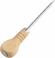 100mm (4") Bradawl Tool with Wooden Handle - Versatile Awl Tool Tailor Sew Tip Needle Sewing Pricker for Wood, Leather, and Crafting