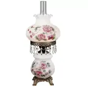 Touch of Class Beatrice Hurricane Rose Table Lamp Pink - Victorian Style - Cr...