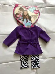 What A Doll Outfit Purple Top w/Zebra Print Pants Fits 18" NEW