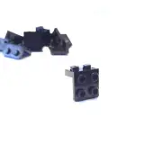 10x Black Lego Bracket 1x2 - 2x2 - 44728