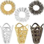 COHEALI DIY Bracelets Materials 60pcs Metal Bead Caps Spacer Beads Caps for Jewelry Making