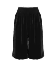 Chloé Fluid Velvet Bermuda Shorts FR38 black