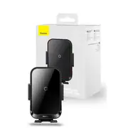 Baseus Car Phone Holder with Halo + 15W Wireless Charging - Mount - Black