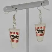 Portillo's Cake Shake Earrings Drink Food Dessert Snack Hotdog Chicago Funny