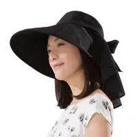 在飛比找PChome24h購物優惠-日本sunfamily 降溫防曬護頸可塑型名媛帽