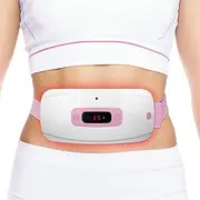Period Heat Belt with Massage, Wireless Heating Pad, Electric Menstrual Heat Belt, USB Portable Heating Pad Period for Pain Relief During the Back, Abdominal Stomach (White)