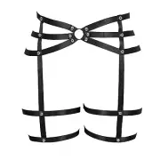 Women's Body Harness Fashion Leg Garter Belt Hip Belt Plus Size Cutout Thigh ...