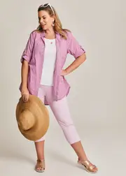 [Virtuelle] Taking Shape The Bestfriend Crop Jegging Size 10 in Soft Lilac, Cotton - Plus Size Women's Clothing Soft Lilac