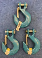 (3) National N265-496 3/8” Clevis Slip Hook SWL 5400Lb New Free Shipping