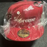 Supreme Champions Box Logo New Era Hat Fitted Cap Size 7 1/4 Wheat SS21 New RED