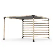 Toja Grid 3.66 x 3.66m Pergola Kit W/ Post Wall & Shade
