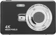 4K Digital Camera, 50MP 16x Digital Zoom Compact Video Camera, 800mAh Rechargeable Vlogging Video Camera with Fill Light, 2.4in IPS HD Screen, for Beginners Xmas Gift (64GB)
