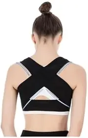 Adjustable Back Posture Brace Support Belt Corrector Shoulder Lumbar Rectify Straighten Clavicle Spine Back Corrector (Black, XXL)