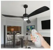 Ceiling Fans with Lights, 52'' Low Profile Ceiling Fan with Remote, Triac Dimmin