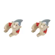 2x Urban 8cm Ceramic Gnome Pot Planet Hanger Figurine Ornament Home Decor Assort