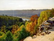 Landscape Autumn in the mountains Tile Mural Kitchen Backsplash Ceramic 17x12.75