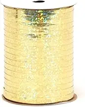 Berwick GL10015 Glitter Uncrimped Curling Ribbon, 3/16-Inch Wide by 100-Yard Spool, Gold