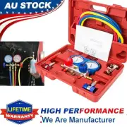 R134A Refrigerant Manifold Gauge & Hose Set for Car Freon Charging & Evacuation