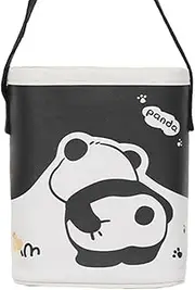 Cute Car Trash Can,Cute Panda Waste Basket Storage Pockets - Waterproof PU Leather Vehicle Accessories Organizer for Sedans, MPVs & Trucks