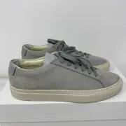 Common Projects Women's Leather Trim Low-Top Sneakers Size 36 EU / 6 US Grey