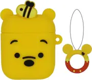 Compatible for AirPods Case 1st & 2nd Generation, Kids Teens Silicon Cartoon 3D Animal Design Winnie Bear Shell Cover for AirPods Case 1/2 - Winnie