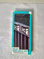 2 PK LED Solar Deck Lights, 3.34 X 1.96 X 4.721"