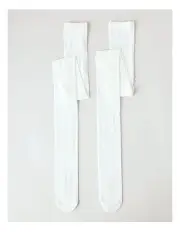 [Origami] 2 Pack Senior Opaque Tights White