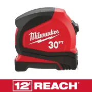 Compact 30 Ft. SAE Tape Measure with Fractional Scale and 9 Ft. Standout